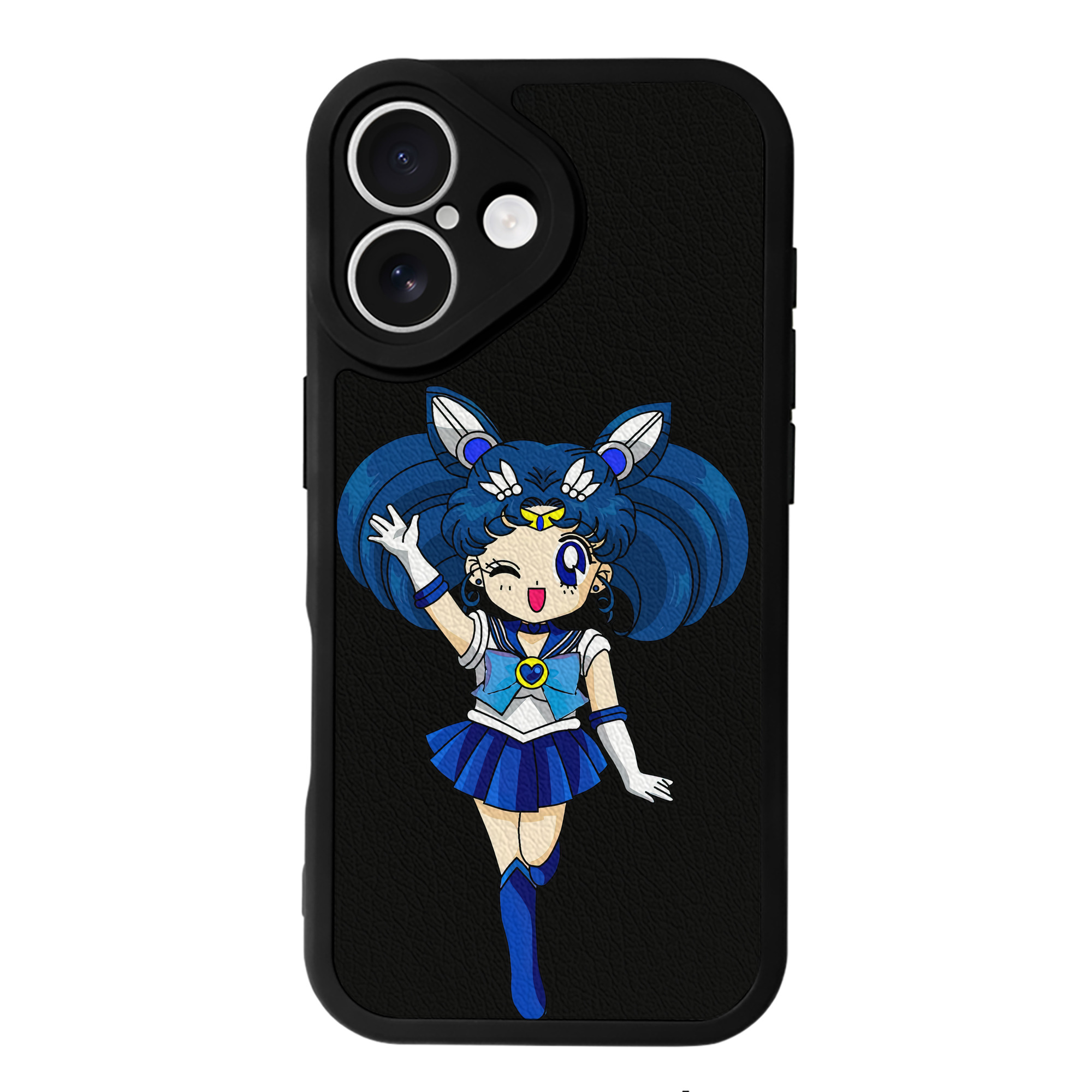 （画像用） 美少女戦士セーラームーン 水野 亜美 みずの あみ Sailor Moon Mizuno Ami 【iPhone 16シリーズ対応】シリコンスマホケース（レザー調） 材質：シリコン